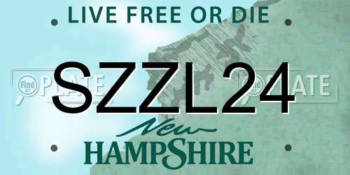 SZZL24 New Hampshire License Plate