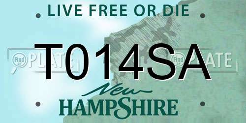 T014SA New Hampshire License Plate