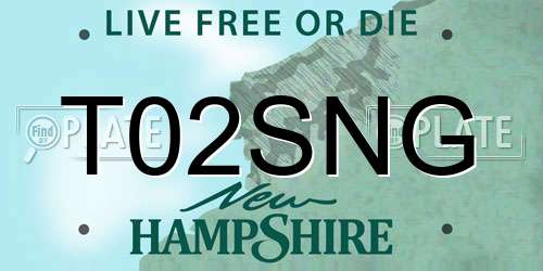 T02SNG New Hampshire License Plate