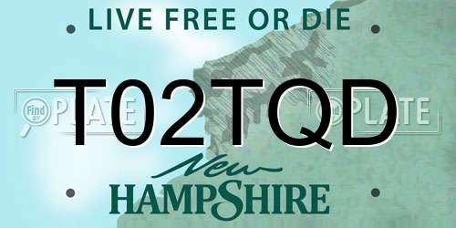 T02TQD New Hampshire License Plate