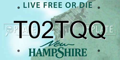 T02TQQ New Hampshire License Plate