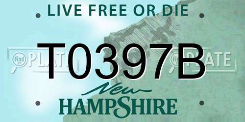 T0397B New Hampshire License Plate