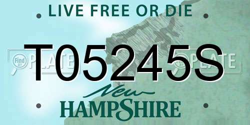 T05245S New Hampshire License Plate