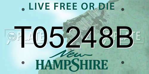 T05248B New Hampshire License Plate