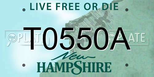 T0550A New Hampshire License Plate