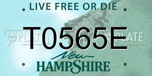 T0565E New Hampshire License Plate