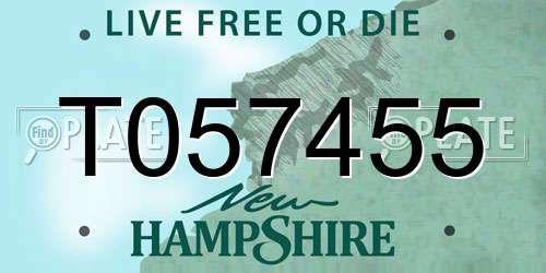 T057455 New Hampshire License Plate