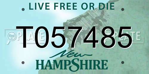 T057485 New Hampshire License Plate