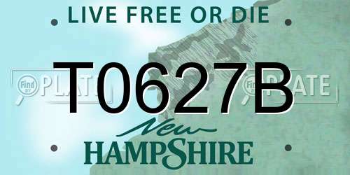 T0627B New Hampshire License Plate