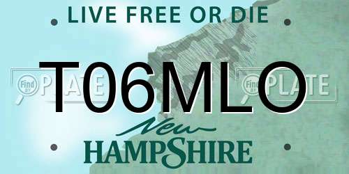 T06MLO New Hampshire License Plate