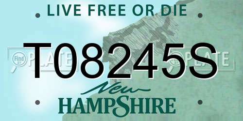 T08245S New Hampshire License Plate