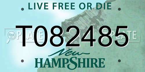 T082485 New Hampshire License Plate