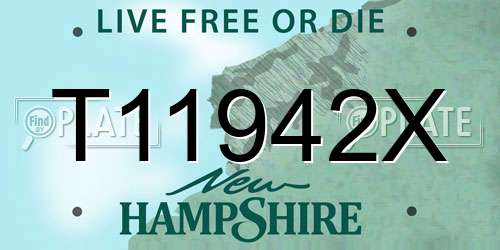 T11942X New Hampshire License Plate