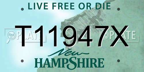 T11947X New Hampshire License Plate