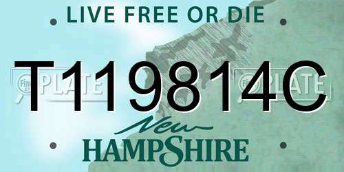 T119814C New Hampshire License Plate