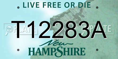 T12283A New Hampshire License Plate