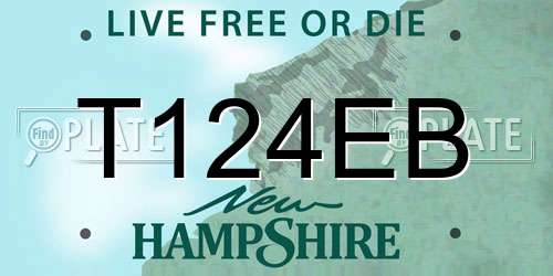 T124EB New Hampshire License Plate