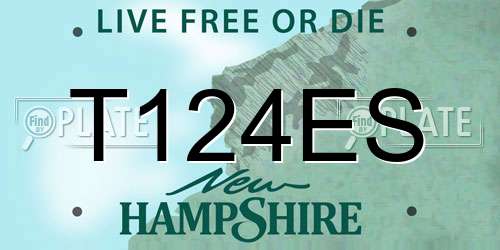 T124ES New Hampshire License Plate