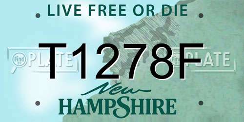 T1278F New Hampshire License Plate
