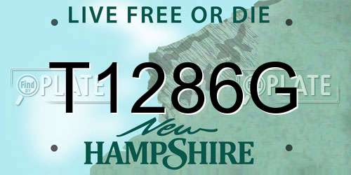 T1286G New Hampshire License Plate