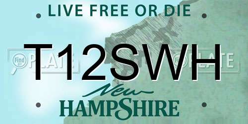 T12SWH New Hampshire License Plate