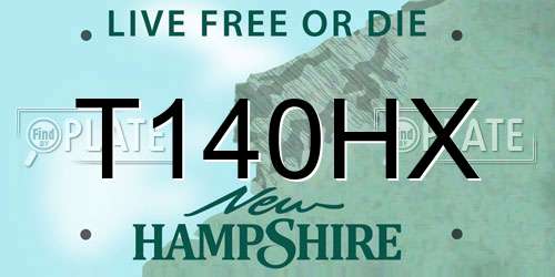 T140HX New Hampshire License Plate