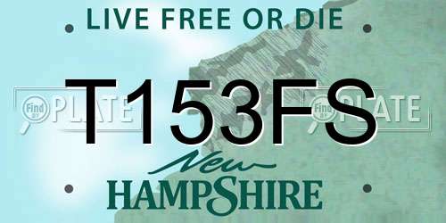 T153FS New Hampshire License Plate