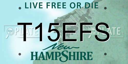 T15EFS New Hampshire License Plate