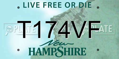T174VF New Hampshire License Plate