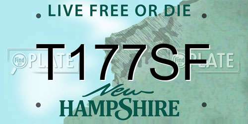 T177SF New Hampshire License Plate