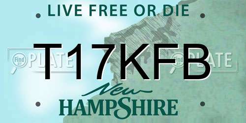 T17KFB New Hampshire License Plate
