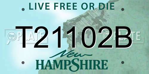T21102B New Hampshire License Plate