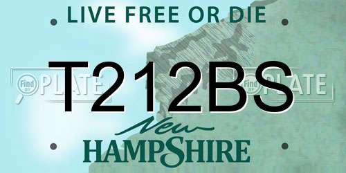 T212BS New Hampshire License Plate