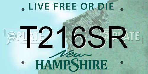 T216SR New Hampshire License Plate