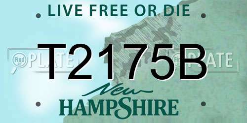 T2175B New Hampshire License Plate