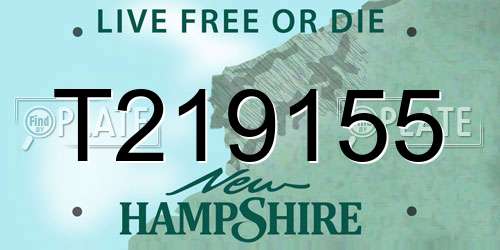 T219155 New Hampshire License Plate