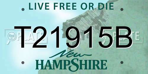 T21915B New Hampshire License Plate
