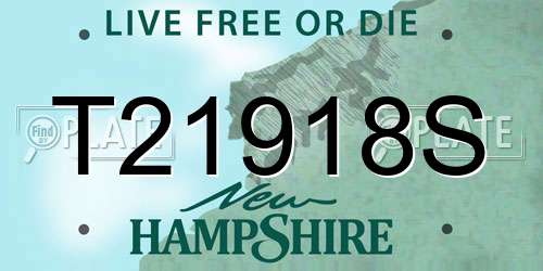 T21918S New Hampshire License Plate