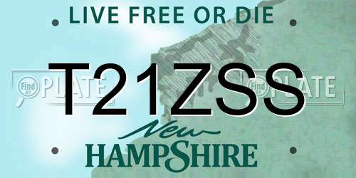 T21ZSS New Hampshire License Plate