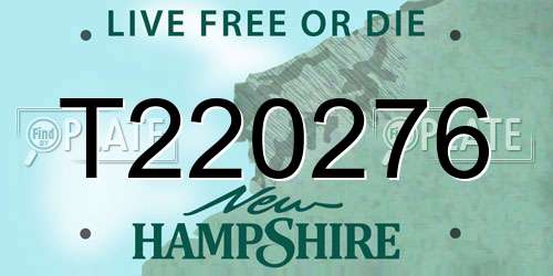 T220276 New Hampshire License Plate