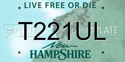 T221UL New Hampshire License Plate