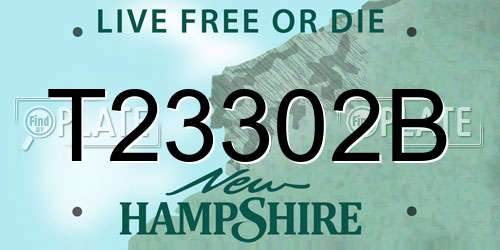 T23302B New Hampshire License Plate