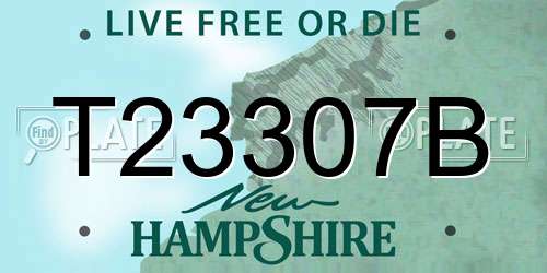 T23307B New Hampshire License Plate