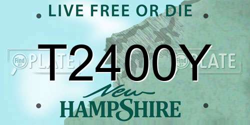 T2400Y New Hampshire License Plate