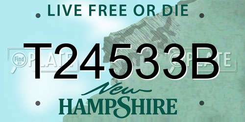 T24533B New Hampshire License Plate