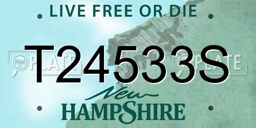 T24533S New Hampshire License Plate