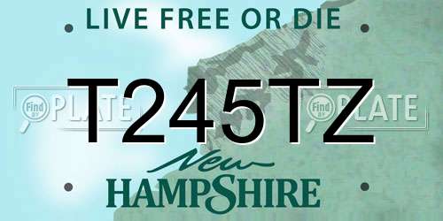 T245TZ New Hampshire License Plate