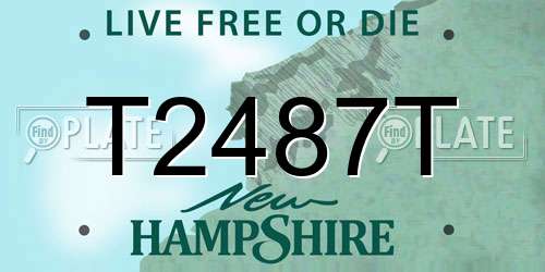 T2487T New Hampshire License Plate