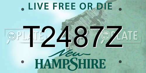 T2487Z New Hampshire License Plate