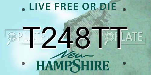 T248TT New Hampshire License Plate